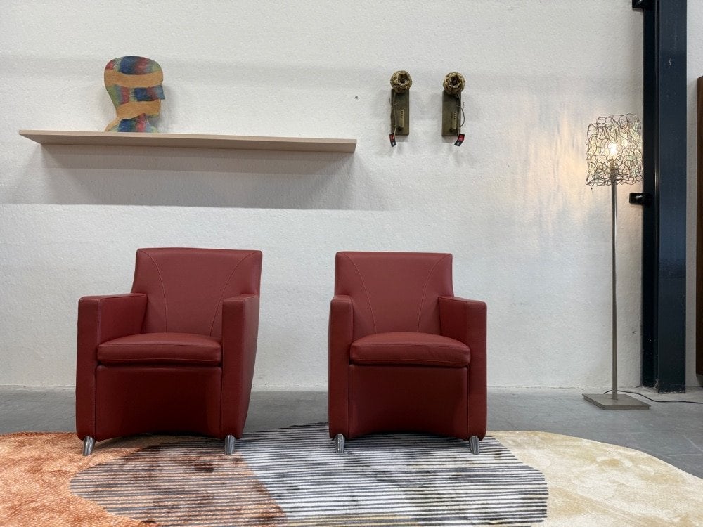 Nieuw Leolux Dolcinea Fauteuil Leer Terracotta Design  Stoel, Leolux, Info@leolux.nl, Nieuw, Ophalen of Verzenden