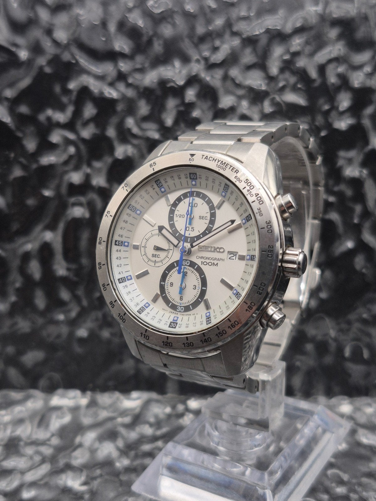 Seiko Quartz Chronograph Ref. 7T92-0KY0 Blauw - Nwe Batterij, Seiko, Seiko Watch Corporation, Blauw, IOS