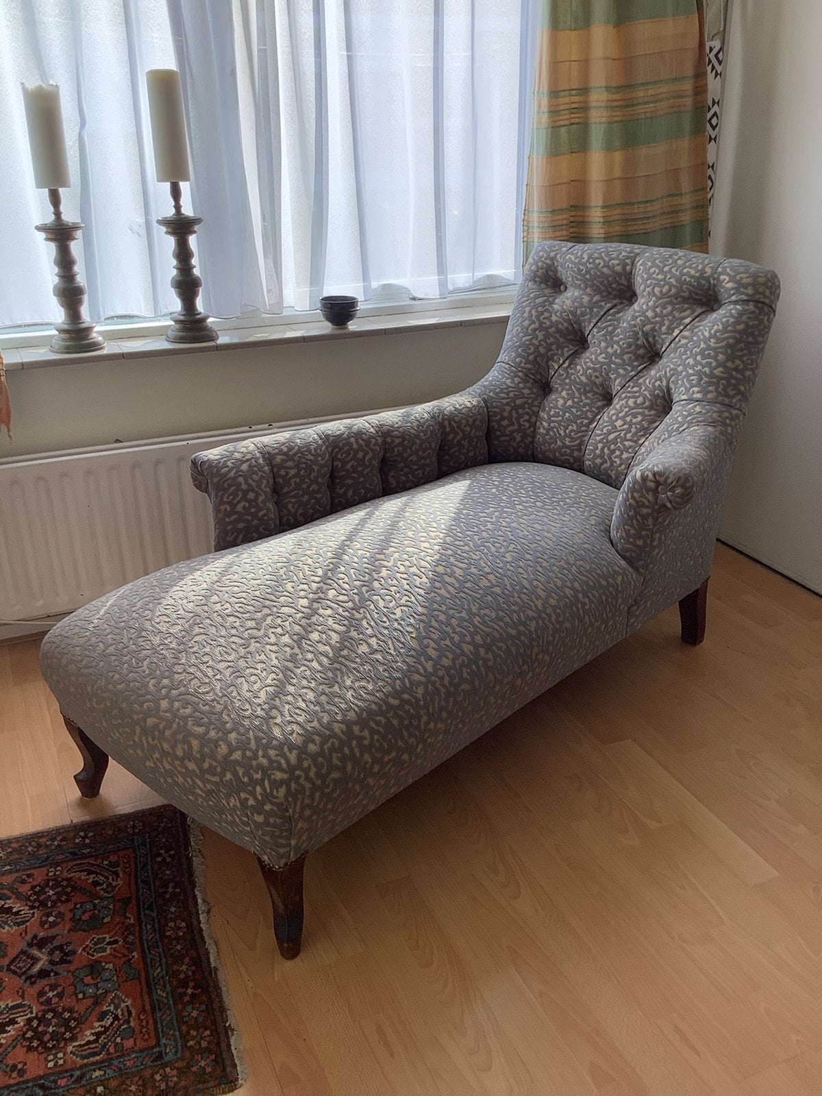 originele Franse chaise longue, Huis en Inrichting, Ophalen, Zo goed als nieuw, Eenpersoons, Minder dan 150 cm