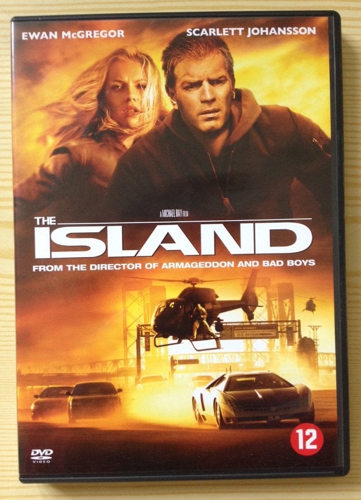 dvd The Island, met Ewan McGregor en Scarlett Johansson, Vanaf 12 jaar, Ophalen, Zo goed als nieuw, Science Fiction