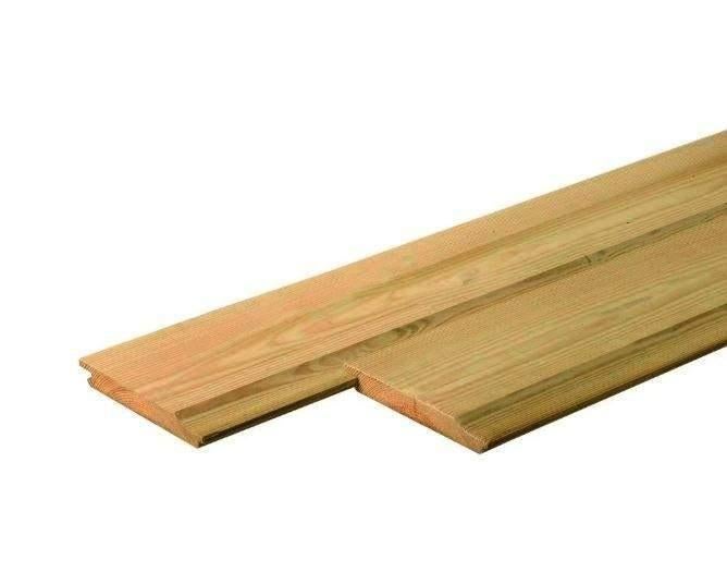 Rabatdelen geïmpregneerd 1,8 x 14,5 x 400 cm €8,- per stuk, Ophalen, Planken, Nieuw, Hardhout