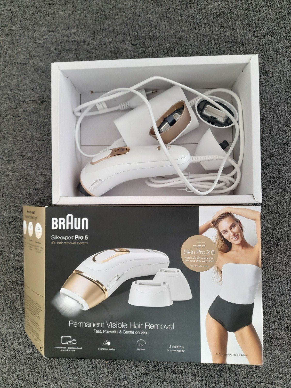 Braun Silk-expert Pro 5 IPL ontharingssysteem, Ophalen of Verzenden, Zo goed als nieuw, Scheren en Epileren