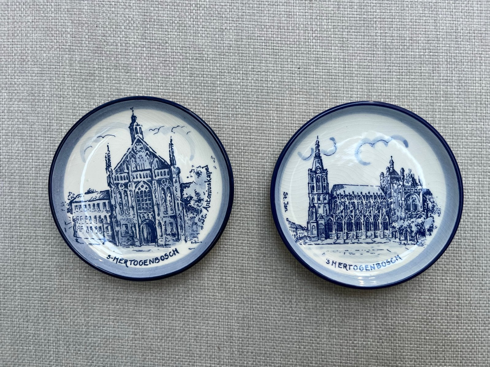 2 Delfts Holland Handgeschilderd Wandborden 's-Hertogenbosch, Ophalen of Verzenden