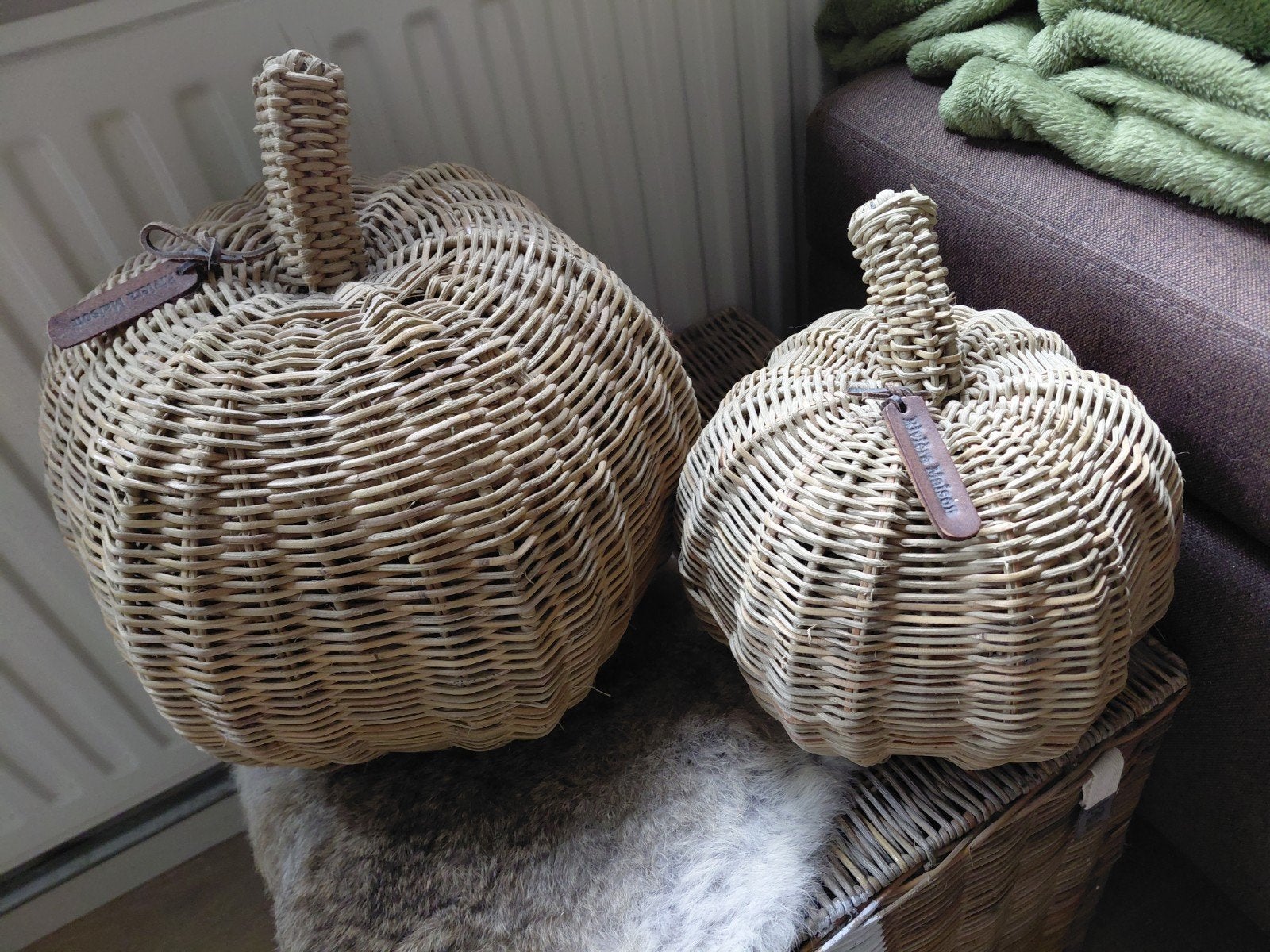 riviera maison rattan decoratie pompoenen pumpkins, Ophalen of Verzenden, Zo goed als nieuw, Landelijk