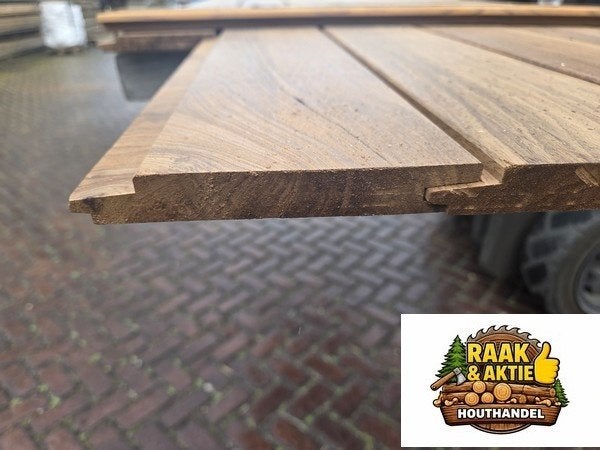 2.4 m2 Hardhouten rabat - geschaafd - nr: HP320