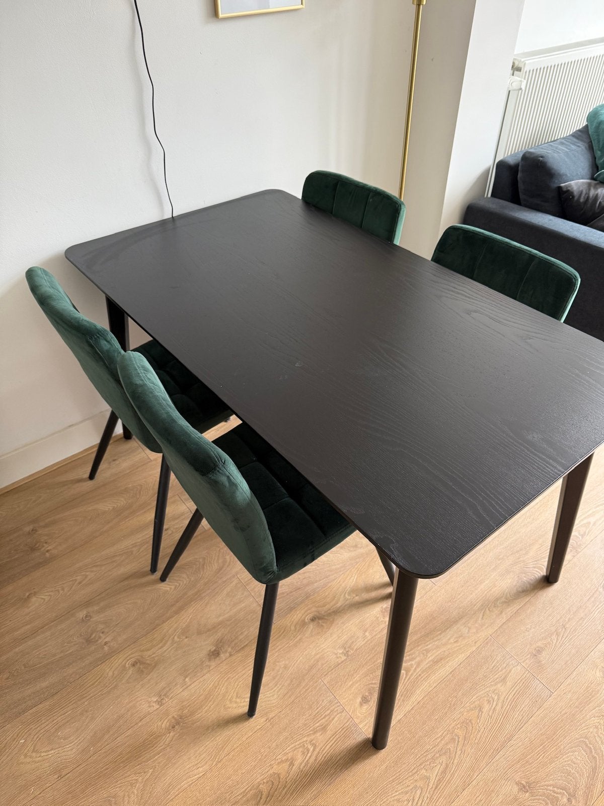 Eettafel LISBOA IKEA zwart, Ophalen, 200 cm of meer, 50 tot 100 cm, Zo goed als nieuw