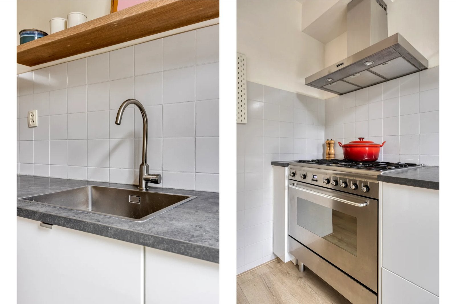 Moderne witte keuken met appararuur GRATIS, Ophalen, Gebruikt, Wit, Enkelwandige keuken