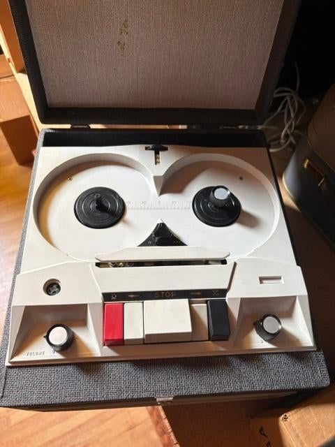 Philips vintage high fidelity audio systeem, Ophalen, Bandrecorder, Met stofkap