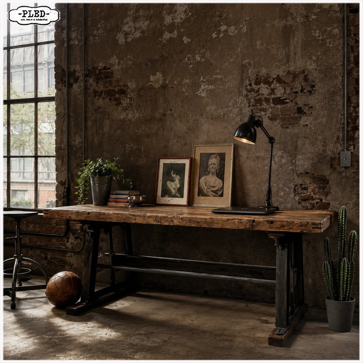 Oude werkbank Werktafel Winkeltafel Tafel Sidetable Eetbar, Ophalen, Gebruikt, 200 cm of meer, Nb