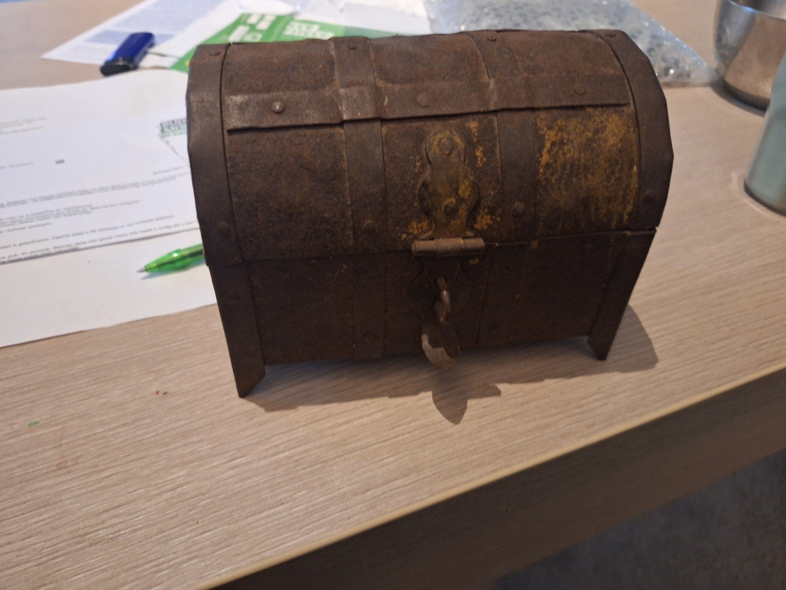 oud geld kistje, Ophalen, Minder dan 50 cm, Minder dan 50 cm