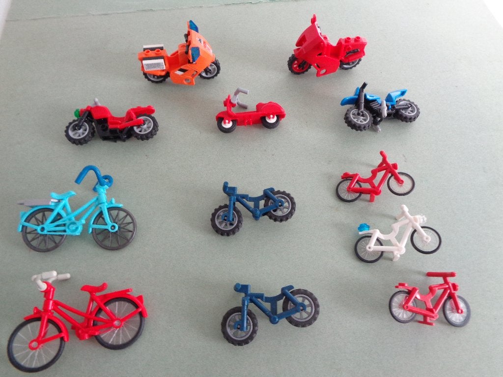 Lego fietsen,motoren ,enz., Ophalen of Verzenden, Zo goed als nieuw, Lego