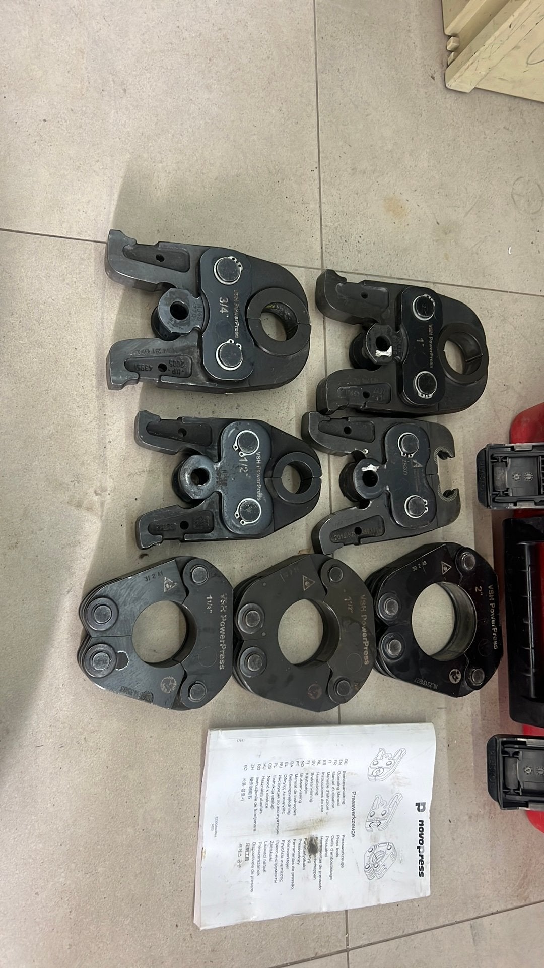 Persbekken set vsh PowerPress 1/2”- 2”, Ophalen of Verzenden, Zo goed als nieuw