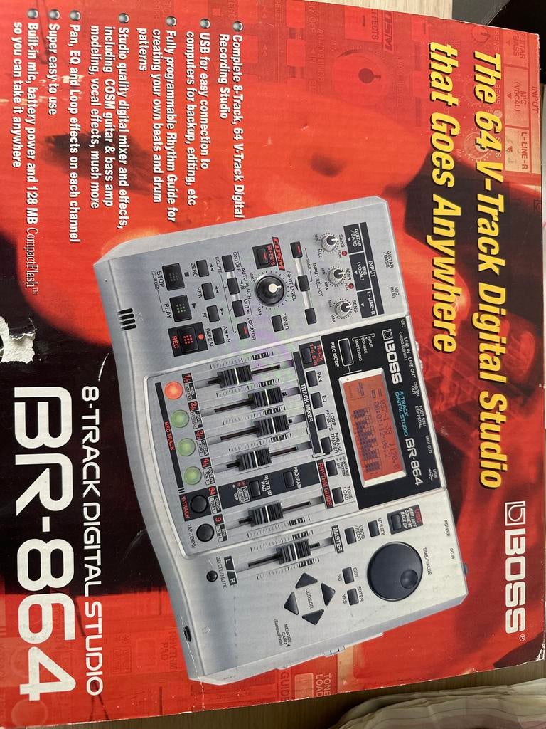 Boss BR-864 8-Track Digital Studio Vintage incl. voeding, Ophalen of Verzenden, Gebruikt