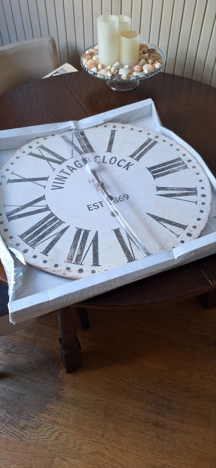 vintage wand klok nieuw, Huis en Inrichting, Ophalen, Nieuw, Wandklok