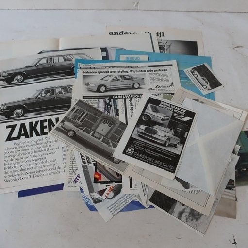 Mercedes Benz knipsels advertenties afbeeldingen, Ophalen of Verzenden, Gelezen, Mercedes