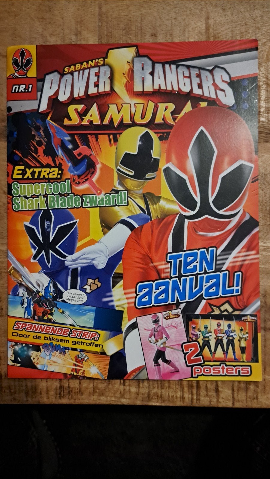 Power Rangers Samurai Magazine Nr.1 met Extra's, Ophalen of Verzenden, Overige figuren, Zo goed als nieuw, Boek of Spel