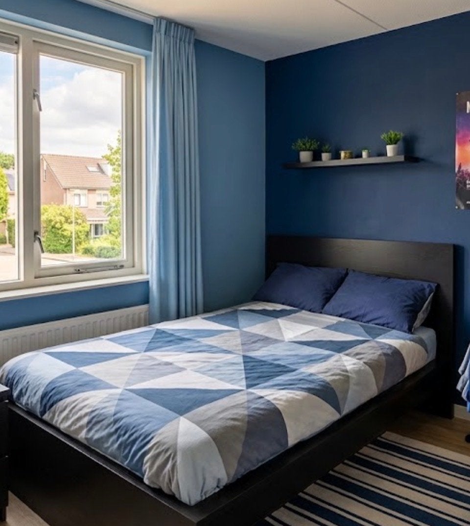 Eenpersoonsbed met matras in goede staat, Huis en Inrichting, Slaapkamer | Bedden, Ophalen, Gebruikt, 90 cm, Eenpersoons