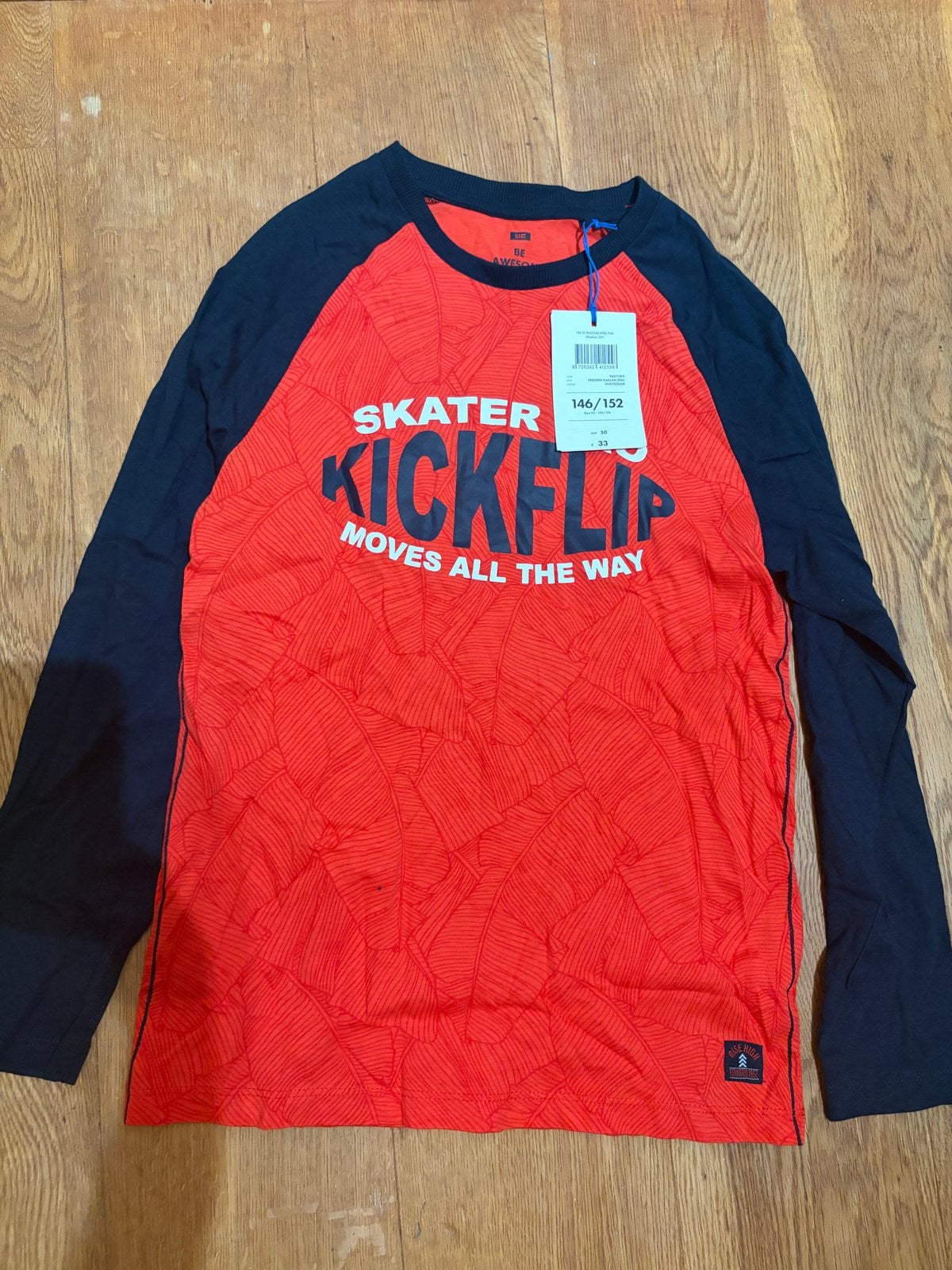 Nieuw WE Kids Longsleeve Skater Kickflip Maat 146/152, Verzenden, Nieuw, Jongen, Shirt of Longsleeve