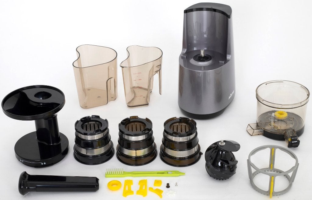 JuiceMe P-series Verticale Slowjuicer Zilver - €170 Korting, Elektrisch, Marktplaats@terona.com, Meerhof 28, Leiden, Verzenden