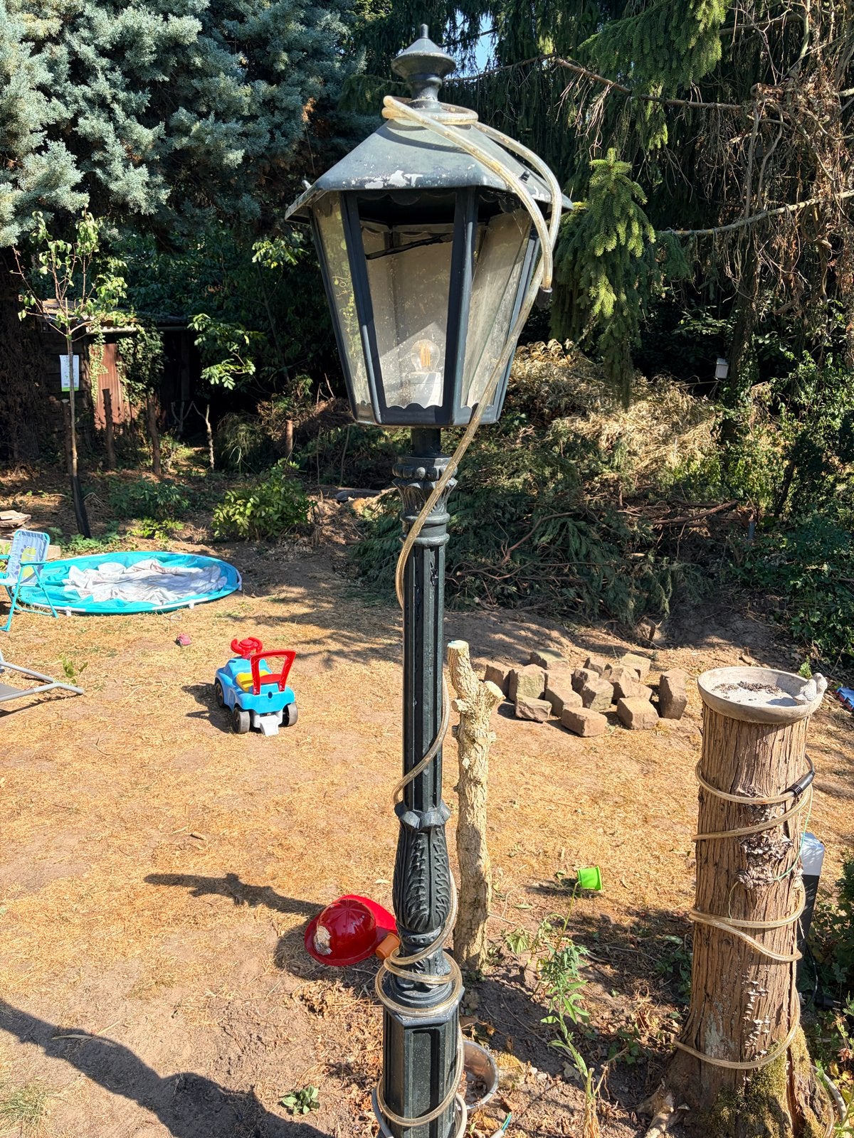 Lantaarnpaal voor in de tuin - teab, Ophalen, Gebruikt, IJzer, Staande lamp