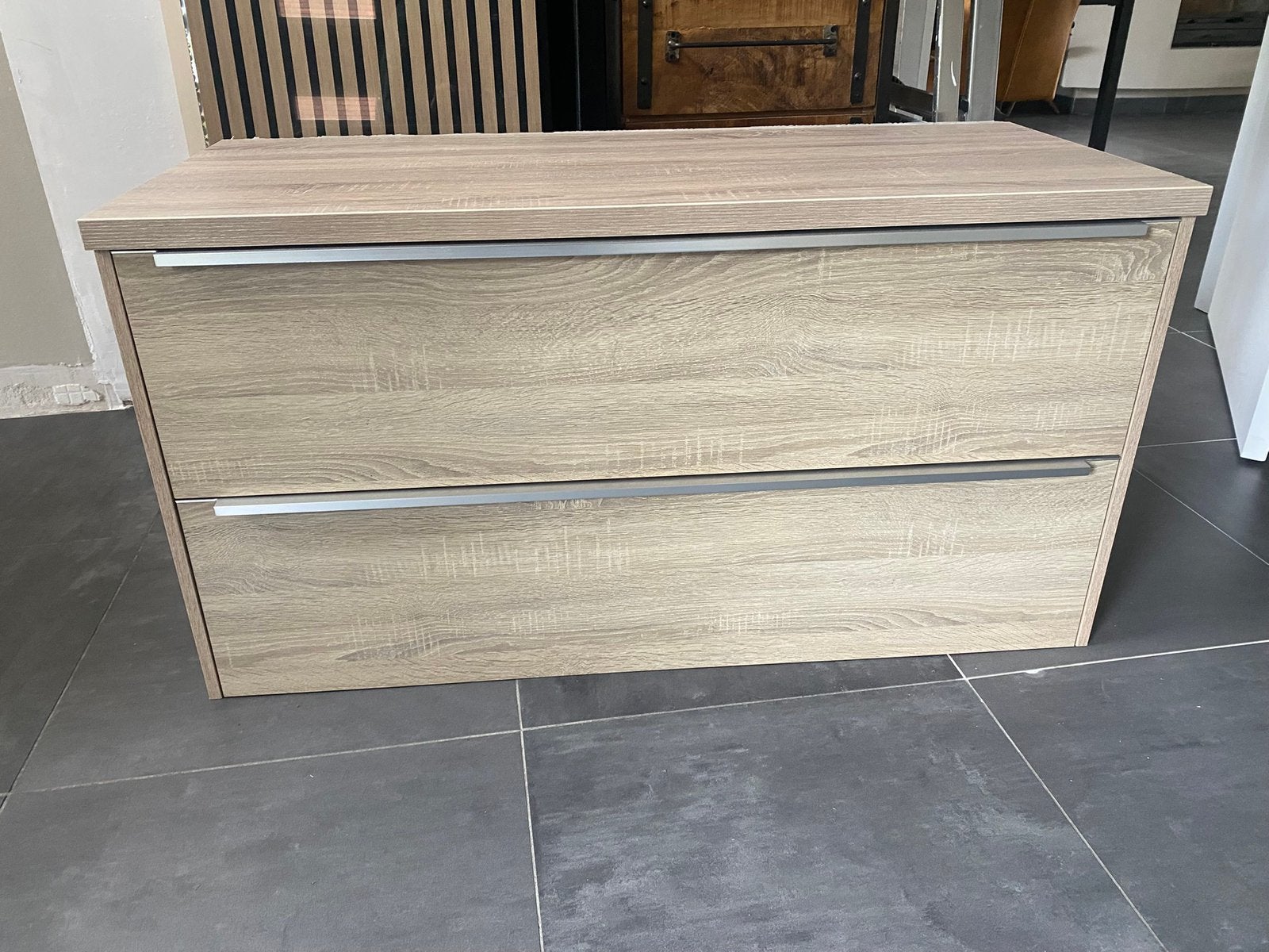 Badkamermeubel / ladekast / handdoekenkast 120 breed eiken, Huis en Inrichting, Badkamer | Badkamermeubels, Ophalen, 100 tot 150 cm