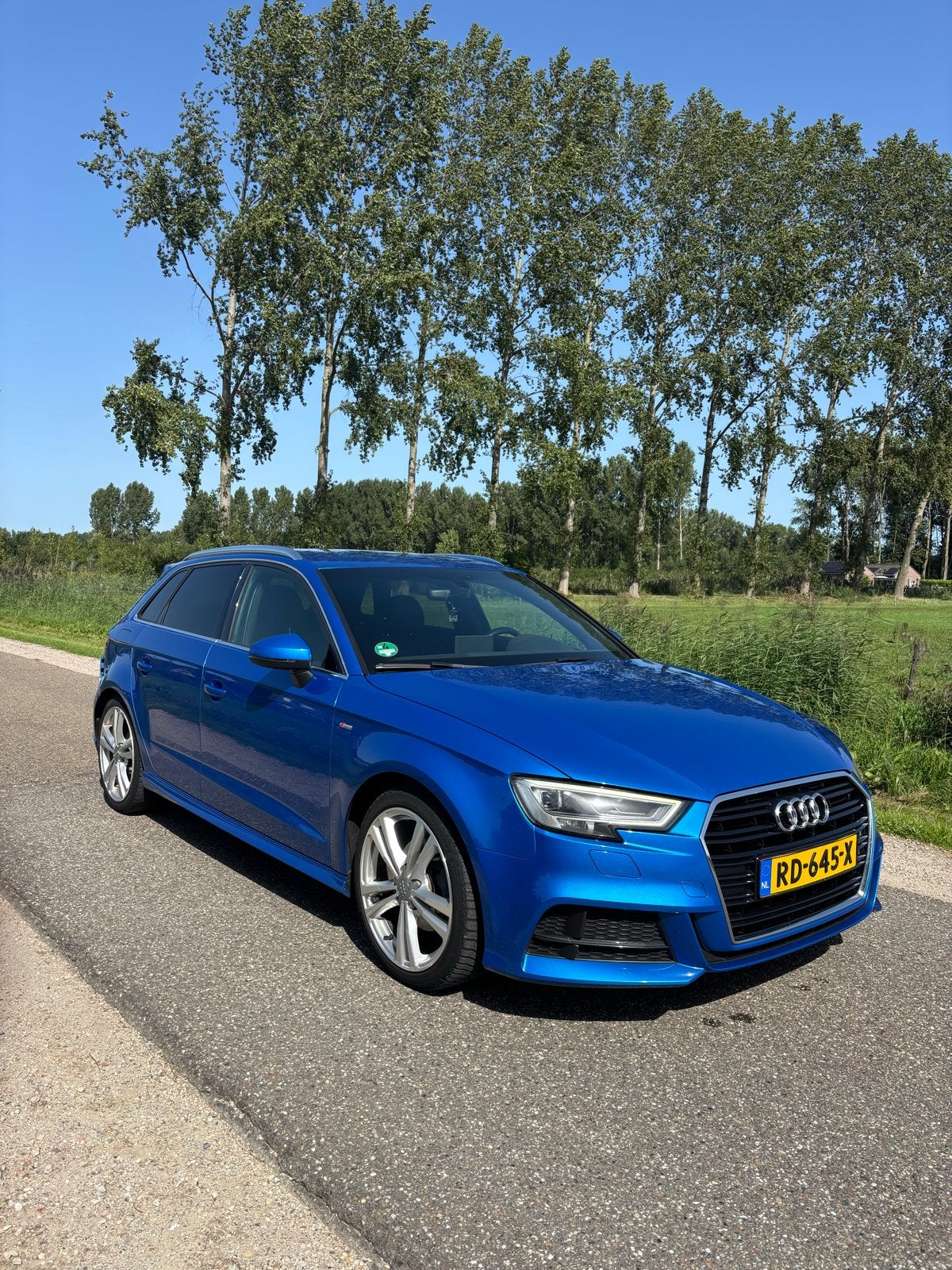 Audi A3 1.0 Tfsi sportbake sline sport edition 2 sleutels, Euro 5, Zwart, Blauw, Leder en Stof
