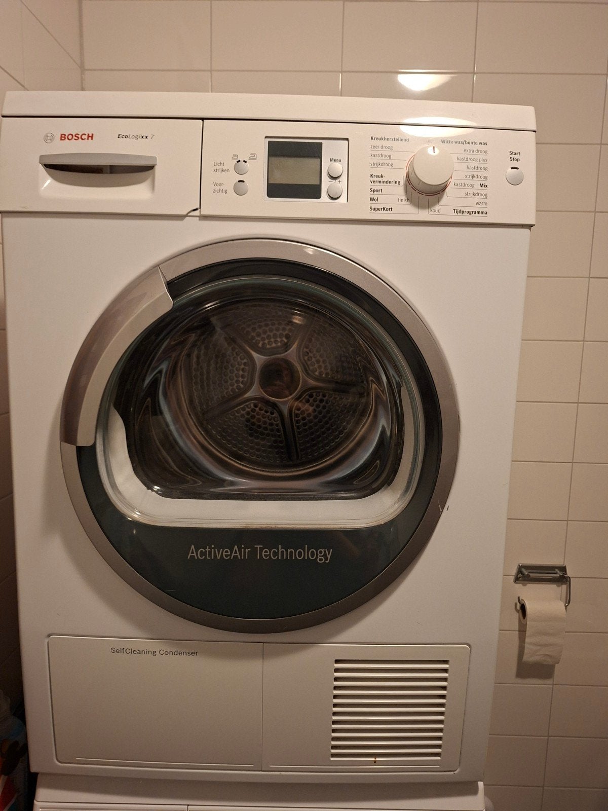 Bosch condensdroger, Ophalen, 6 tot 8 kg, Gebruikt, Minder dan 85 cm