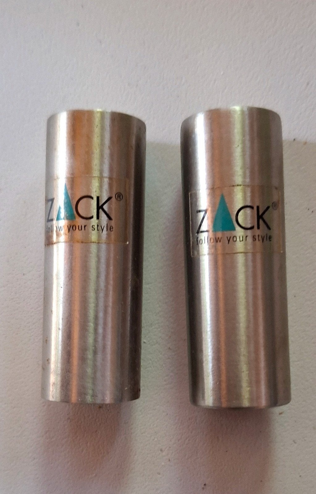 ZACK RVS Zout- en Pepervaatjes (2 stuks), Gebruikt, Ophalen of Verzenden, Zilver, Metaal