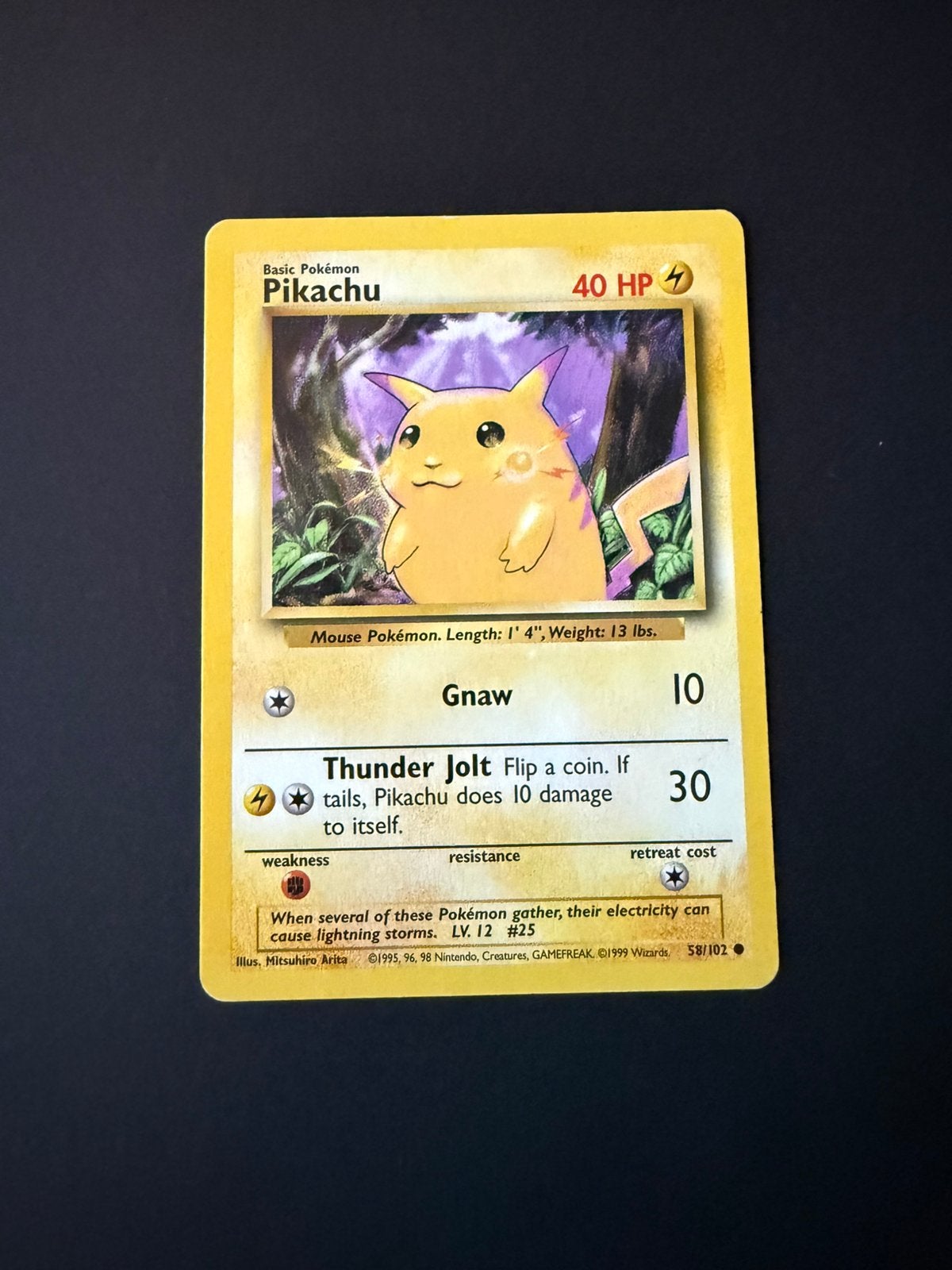 Base 58/102 Pikachu, Ophalen of Verzenden, Gebruikt, Losse kaart