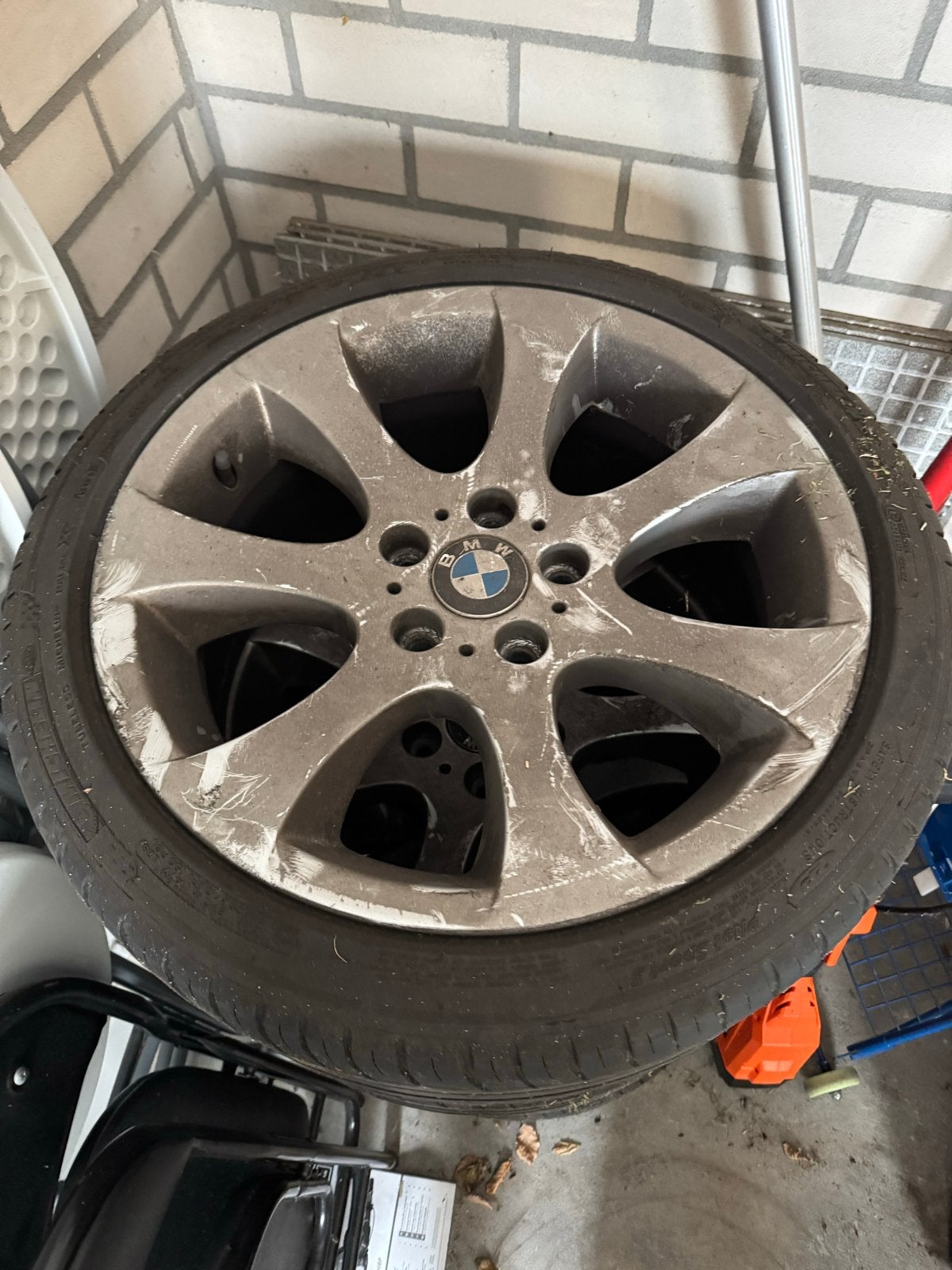 BMW E90 Breedset Style 162 Velgen met Zomerbanden, Ophalen, 18 inch, Gebruikt, Banden en Velgen
