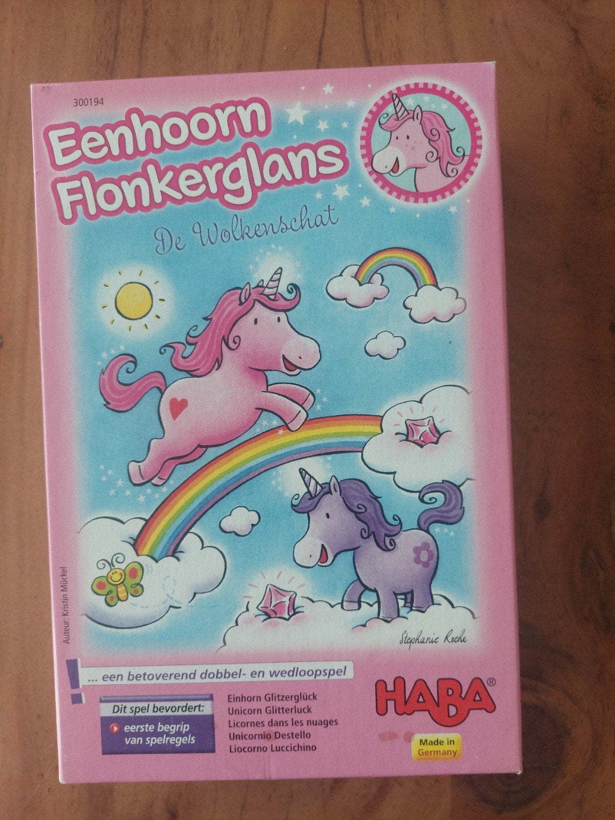 Eenhoorn Flonkerglans De Wolkenschat HABA dobbelspel, Een of twee spelers, Ophalen of Verzenden, Gebruikt, HABA
