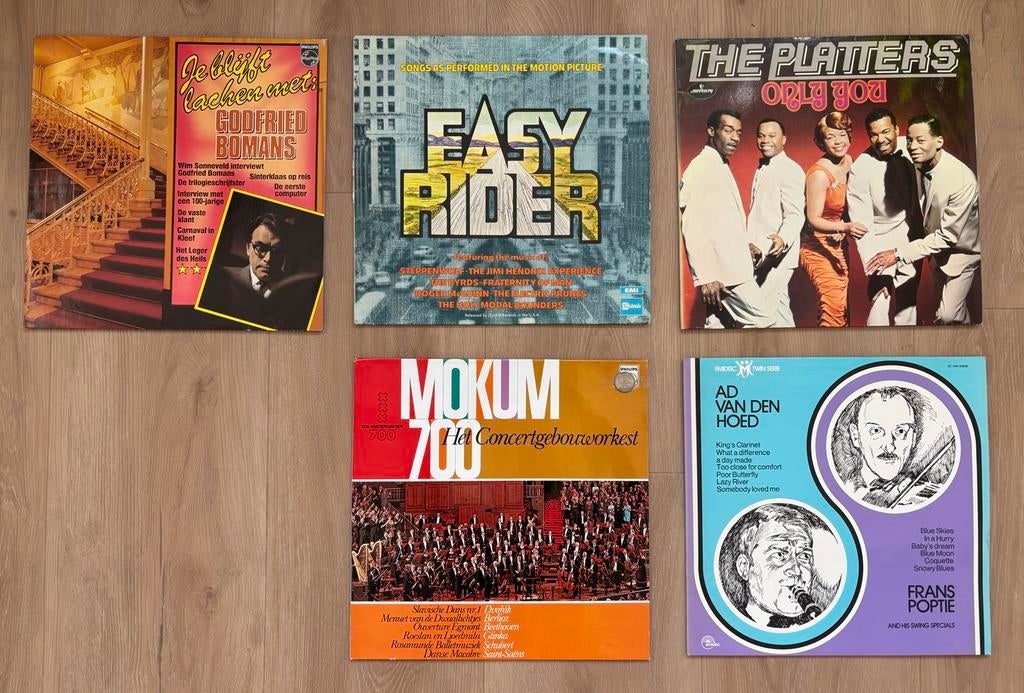Diverse LP's: Godfried Bomans, Easy Rider, The Platters, Ophalen of Verzenden, Gebruikt, 12 inch