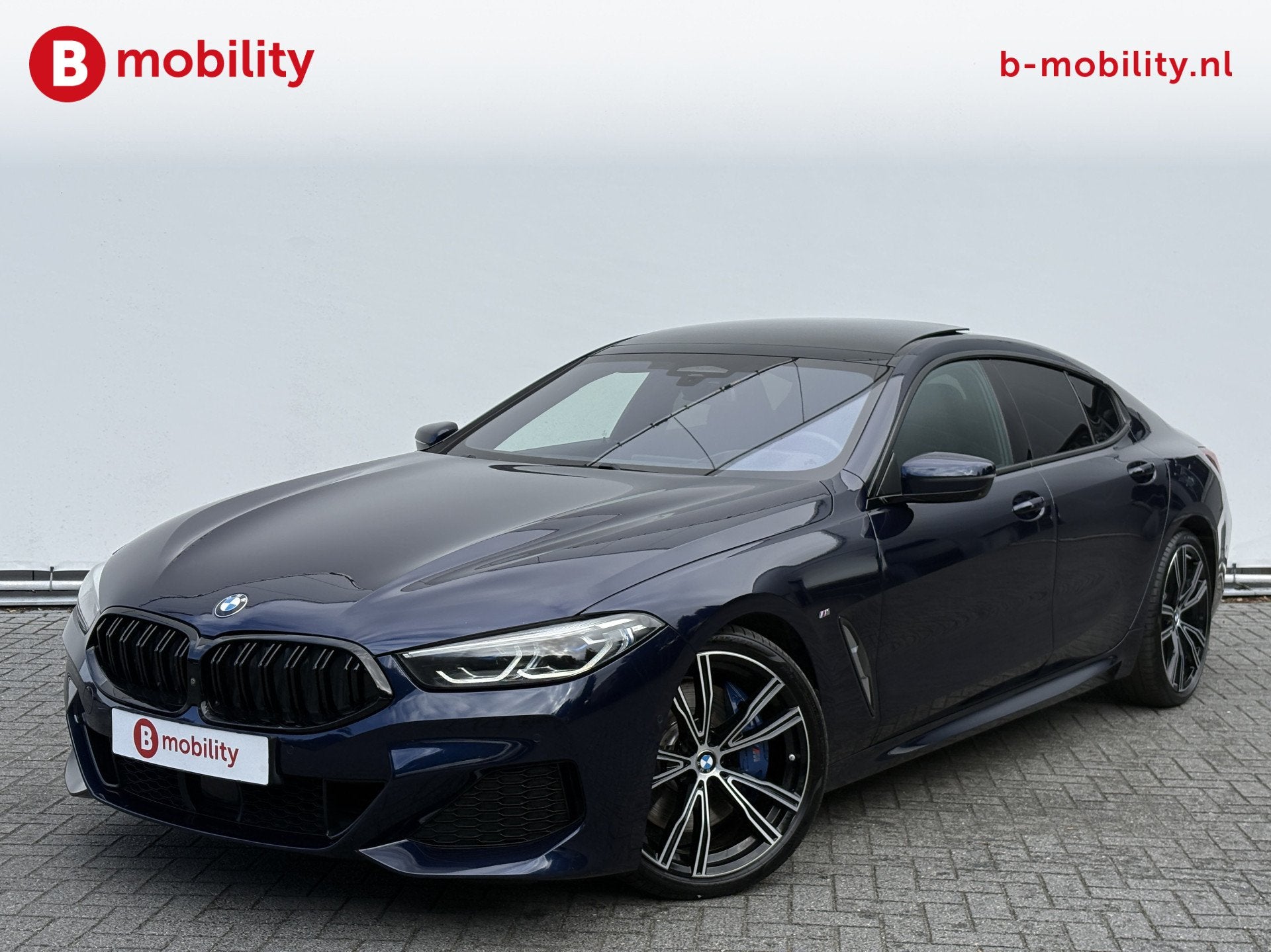 BMW 8 Serie Gran Coupé 840i xDrive High Executive M-Sport ', Auto's, Gebruikt, Blauw, Adaptive Cruise Control, 340 pk