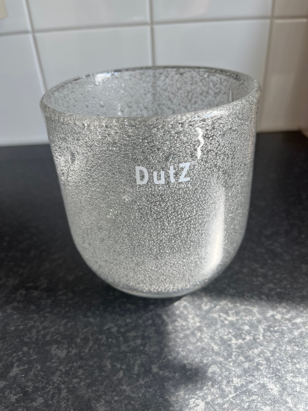 Gloednieuwe DutZ vaas - Glas met bubbelstructuur, Ophalen, Met patroon/structuur, Transparant, Nieuw