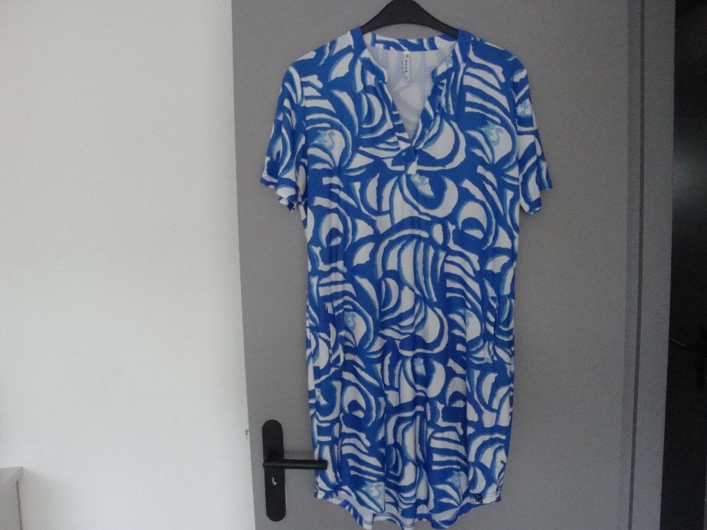 Blauw witte ZOSO zomer jurk. Maat XL., Overige kleuren, Maat 46/48 (XL) of groter, Ophalen of Verzenden, Zo goed als nieuw