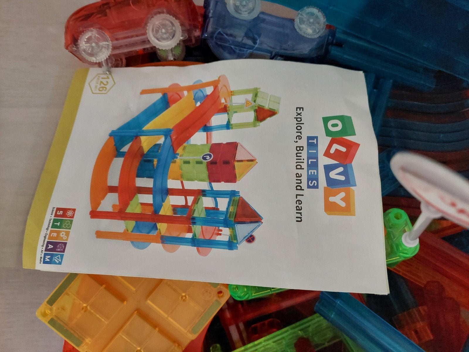 Magnetische Tegels Racebaan Dubbele set!, Ophalen of Verzenden, Zo goed als nieuw, Elektrisch, Overige merken