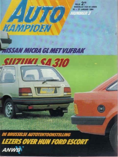 Autokampioen 3 1984 : Suzuki SA 310 GL - Nissan Micra GL, Ophalen of Verzenden, Gelezen, Algemeen
