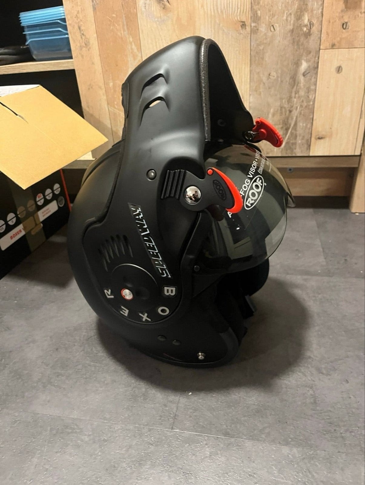 Roof Boxer V8 Full Black Systeemhelm - Maat S, Overige merken, Systeemhelm, Heren, Ophalen of Verzenden