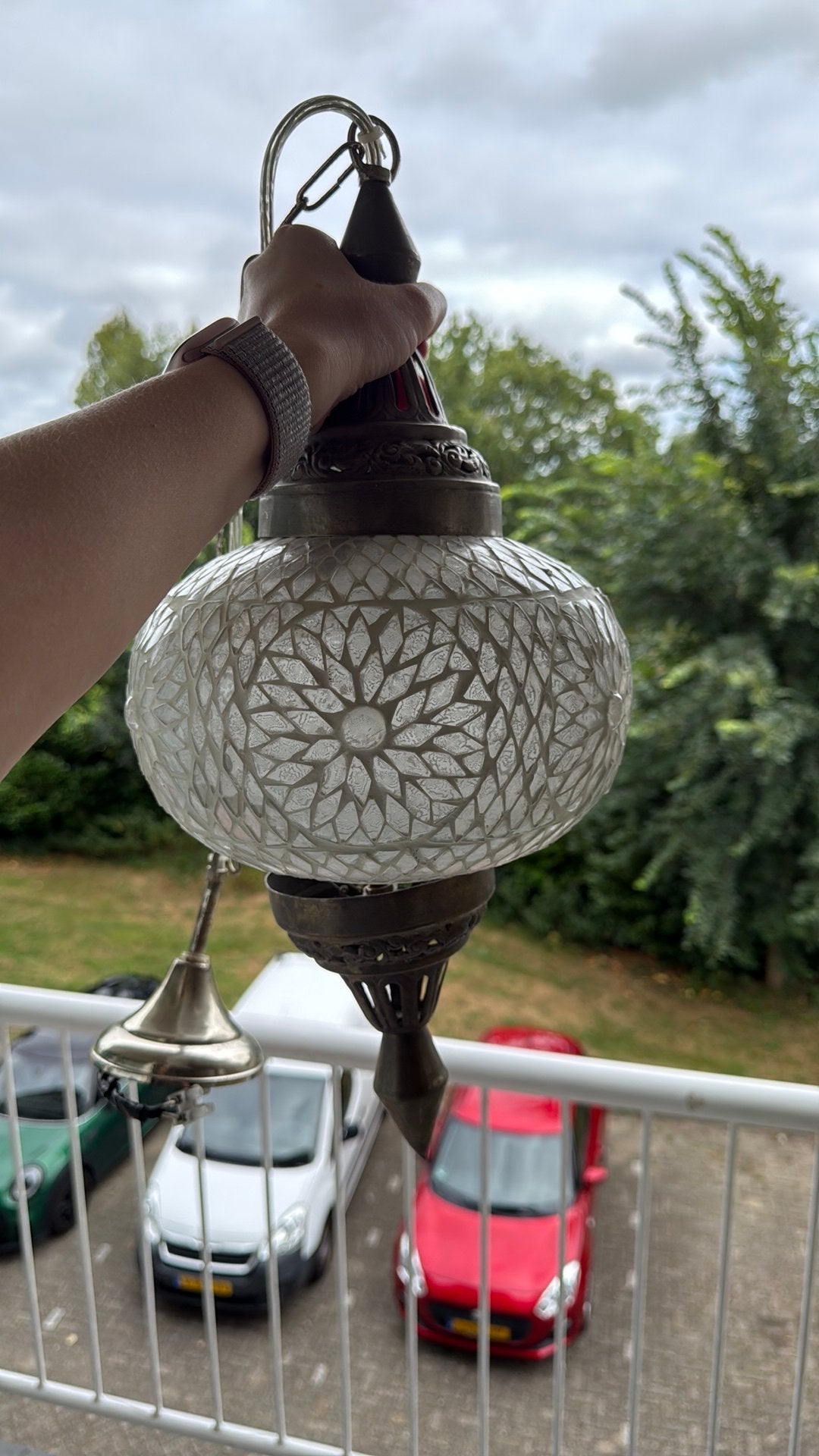 Marokkaanse hanglamp - Zo goed als nieuw, Ophalen of Verzenden, Zo goed als nieuw, Metaal, Overige fittingen