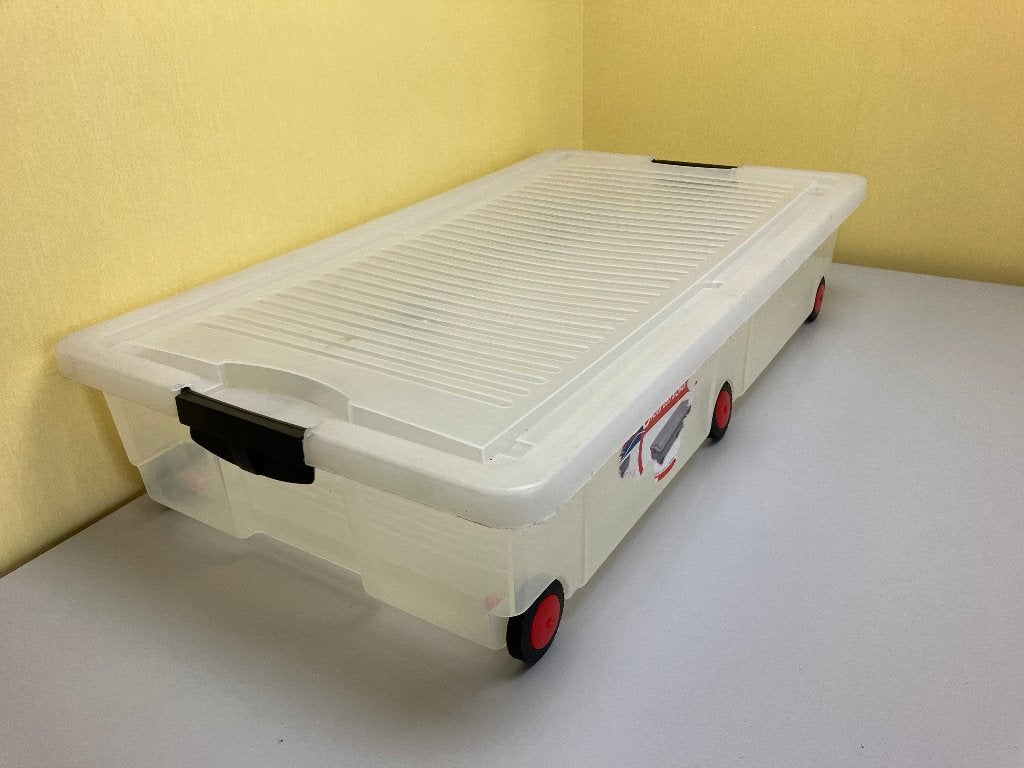 Sterk krat opbergbak opbergbox op wieltjes, Ophalen, 40 tot 60 cm, Minder dan 35 cm, 75 tot 100 cm