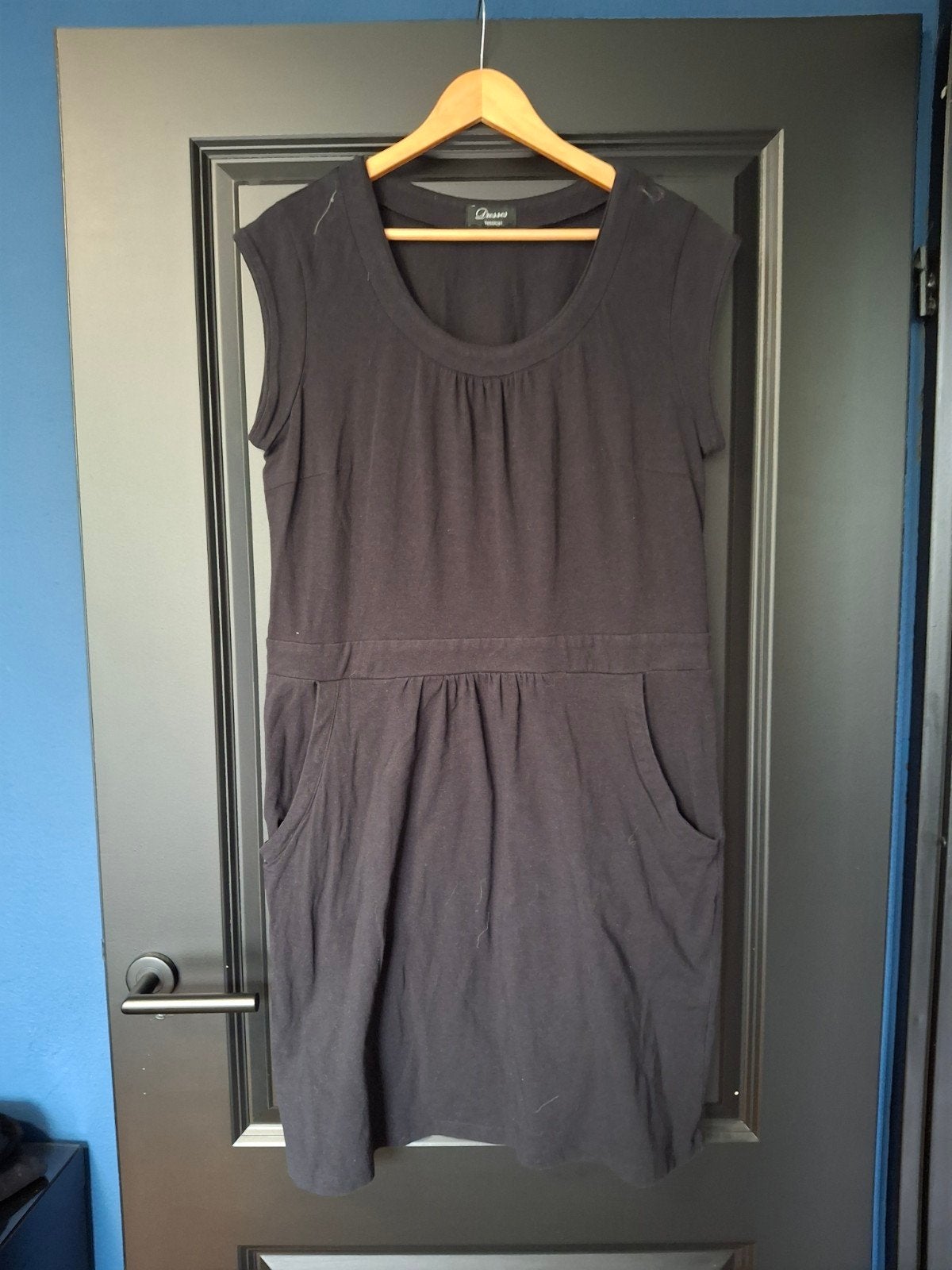 Zwarte jurk Yessica Dresses maat 46 met zakken, Kleding | Dames, Zwart, Ophalen of Verzenden, Zo goed als nieuw, Knielengte