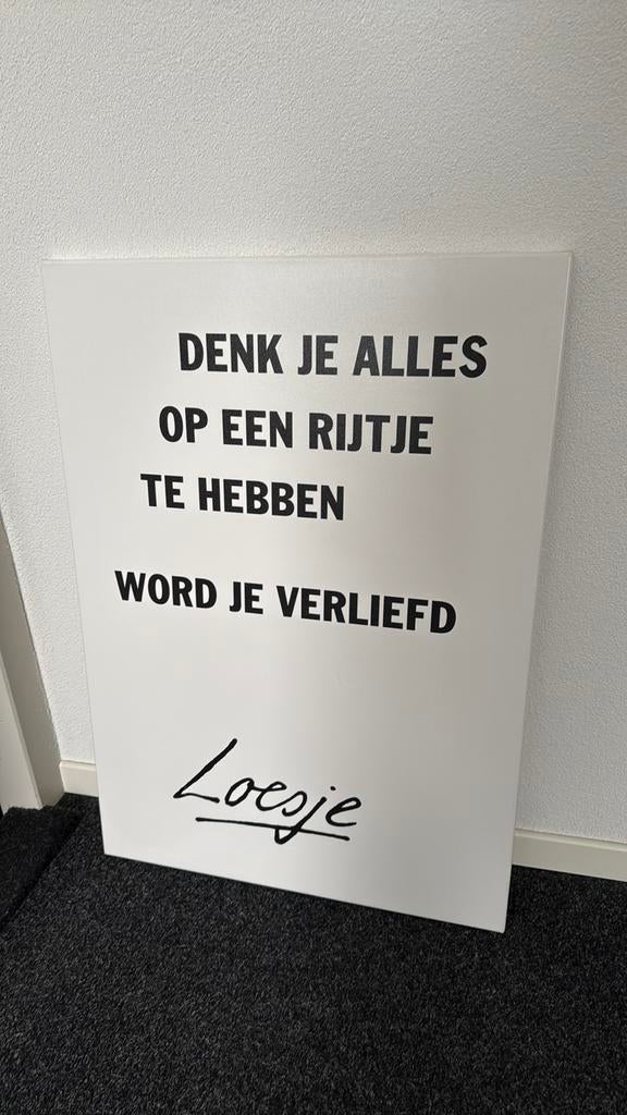 Poster Loesje, Huis en Inrichting, Woonaccessoires | Tekstborden en Spreuken, Ophalen, Zo goed als nieuw