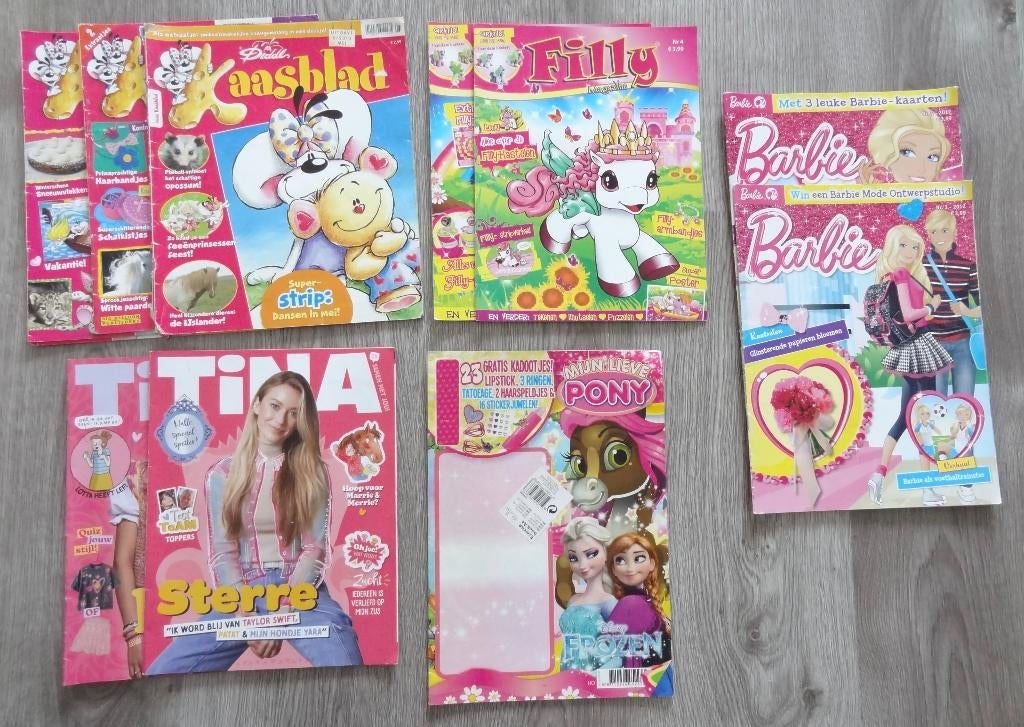 Meisjes tijdschriften: Tina, Kaasblad, Filly, Barbie, Ophalen of Verzenden, Gelezen, Overige typen