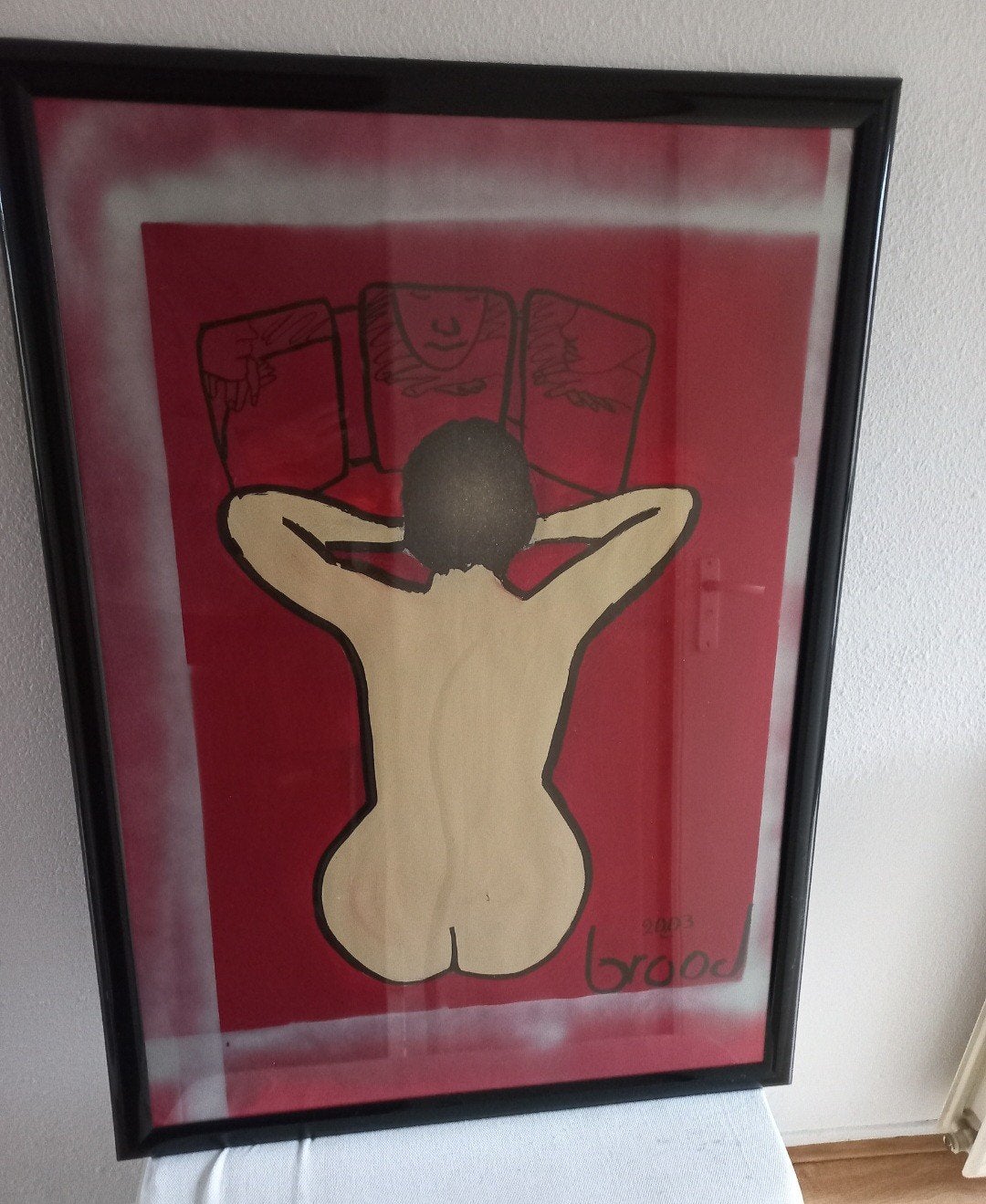 Nageschilderde Herman Brood., Ophalen