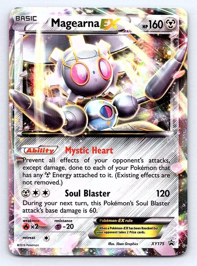 Magearna EX XY 175 promo, Ophalen of Verzenden, Gebruikt, Losse kaart, Foil