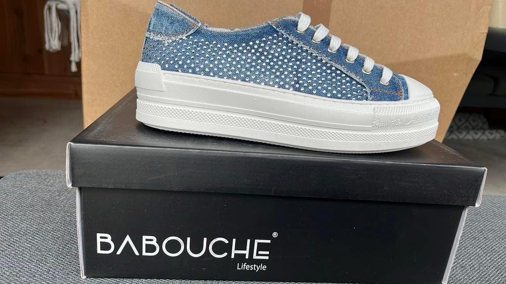 Babouche sneaker jeans maat 40 nieuw, Blauw, Nieuw, Ophalen of Verzenden, Sneakers of Gympen
