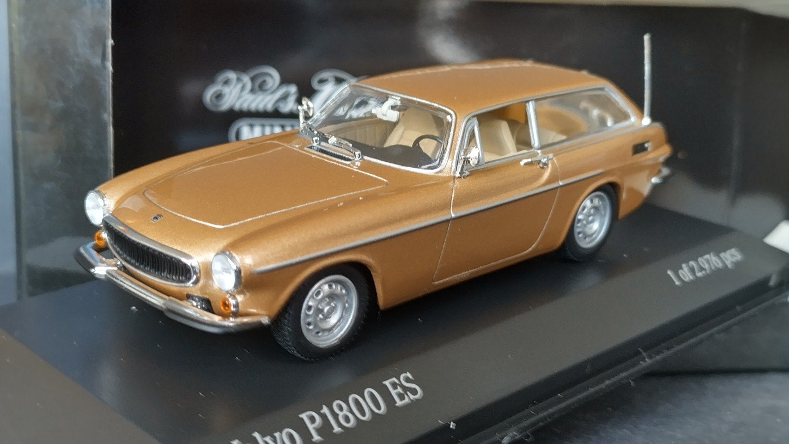 Volvo P1800 Es Goud 1:43 Minichamps Pol, Auto, Nieuw, MiniChamps, Pma