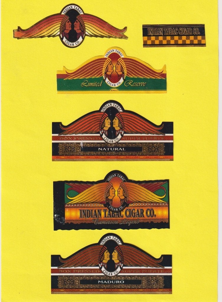 sigarenbanden -  INDIAN TABAC, Verzamelen, Ophalen of Verzenden, Zo goed als nieuw, Sigarenbandjes