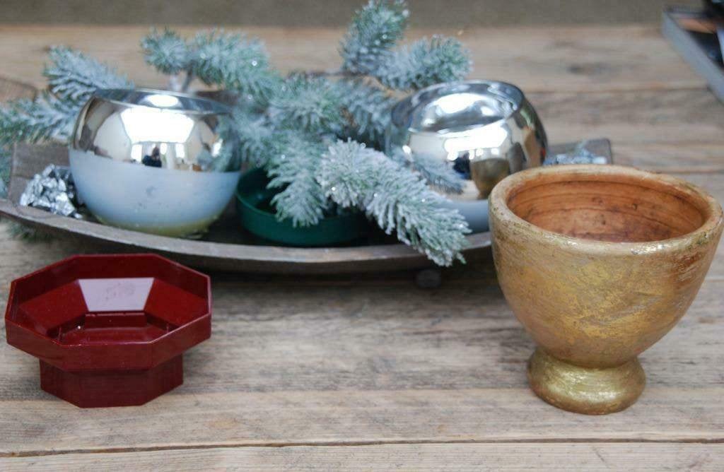 Twee potten voor kerststukje, Diversen, Ophalen of Verzenden, Nieuw