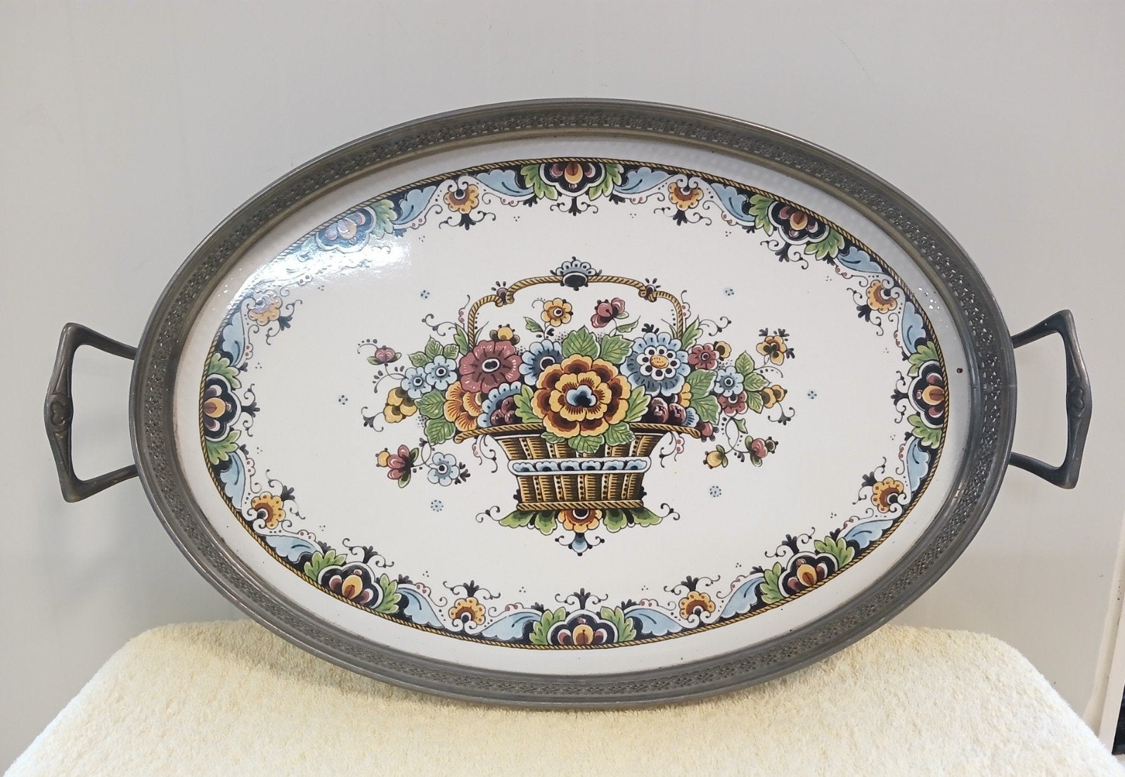Vintage Westraven Dienblad met Bloemmotief, Ophalen of Verzenden